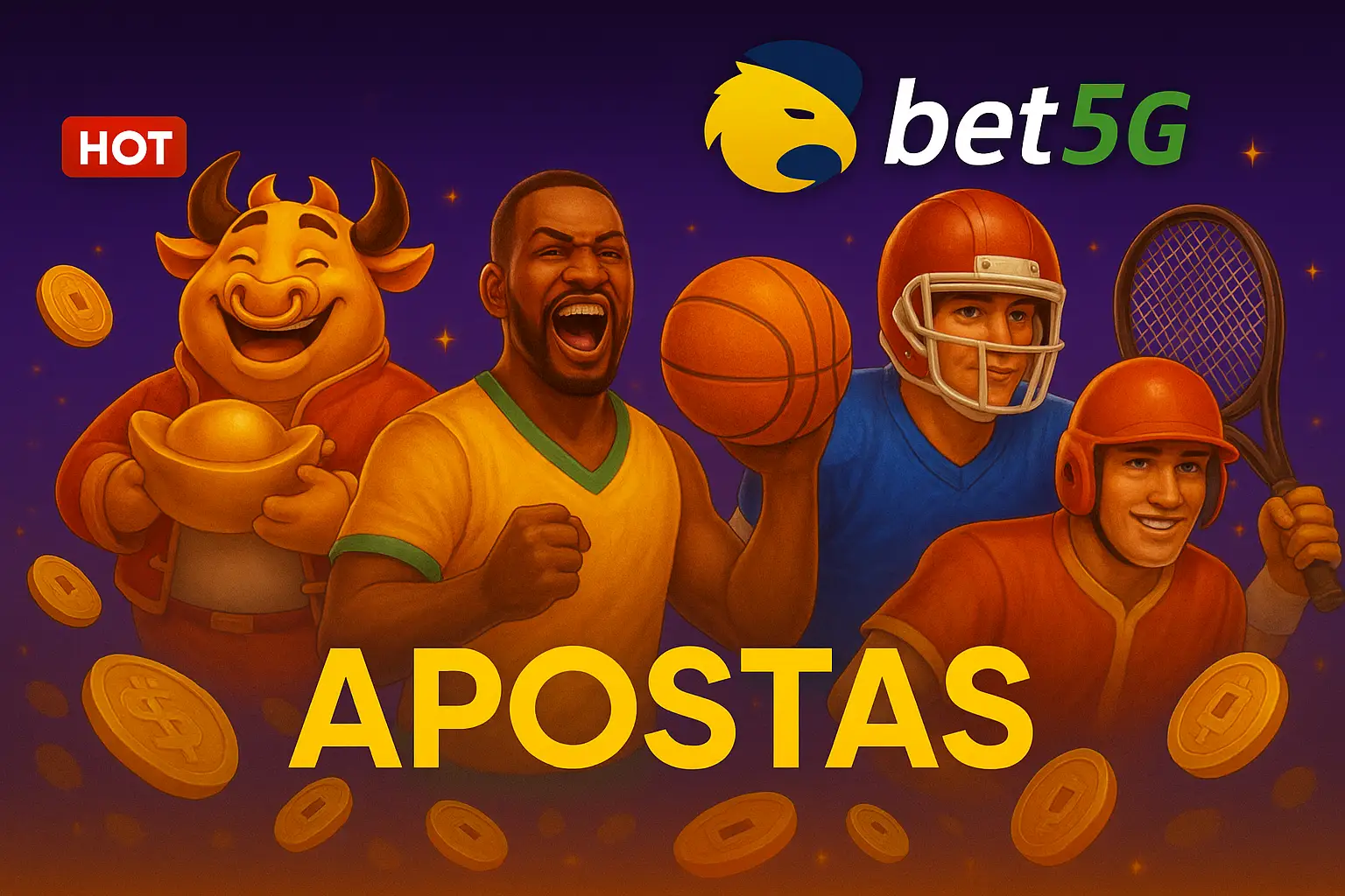 Aposte em apostas esportivas no cassino online BET5G