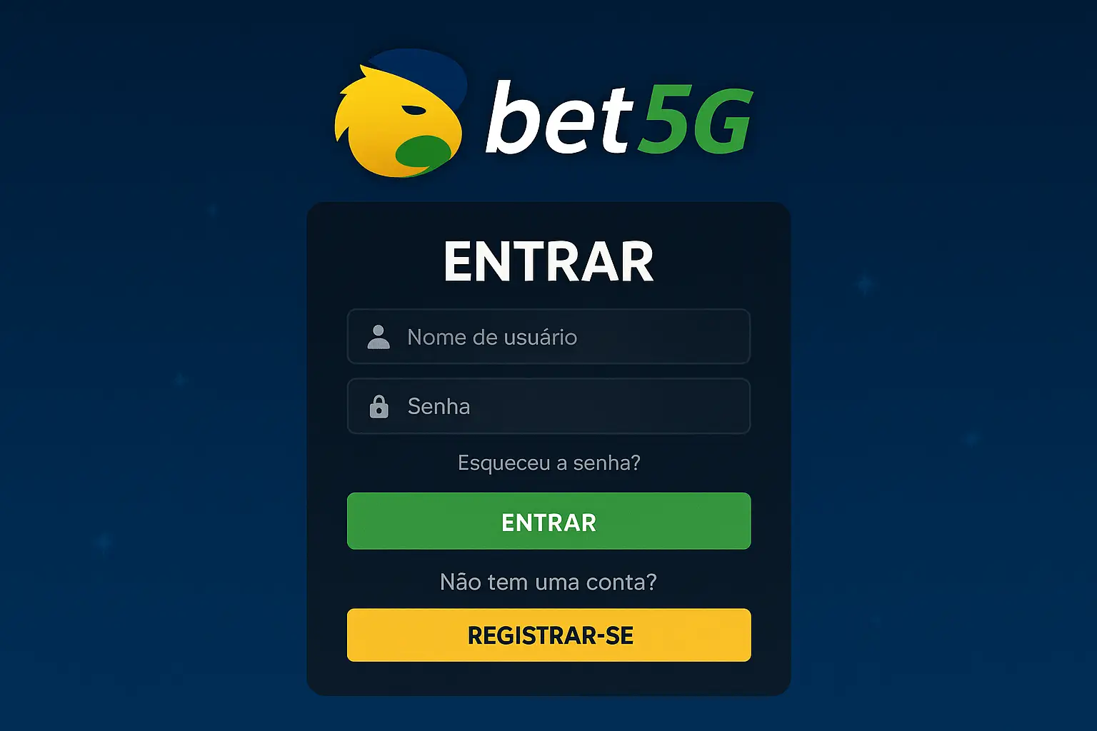Não Perca tempo, o rRgistro na site BET5G